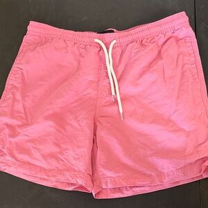 Men's Pink Drawstring Shorts - Classic Swim/Beach Style